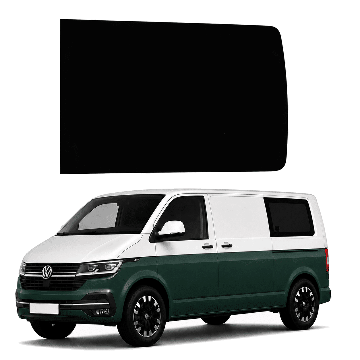 VW Transporter T6 / T6.1 Rear Quarter Fixed Glass – Passenger Side SWB BLACKOUT