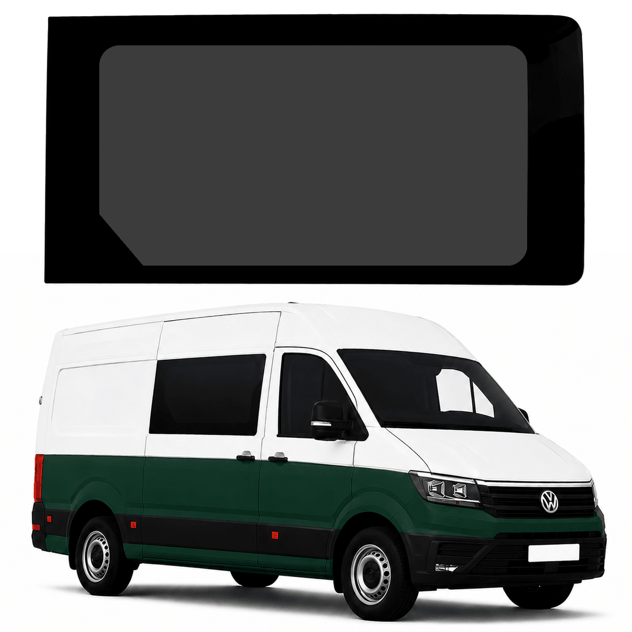 VW Crafter (2017+) / Man TGE Front Fixed Privacy Glass – Driver Side