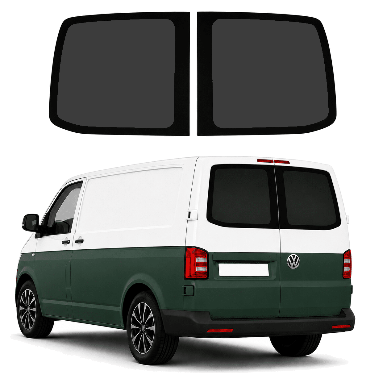 VW Transporter T6 / T6.1 Barn Door Privacy Glass – Pair