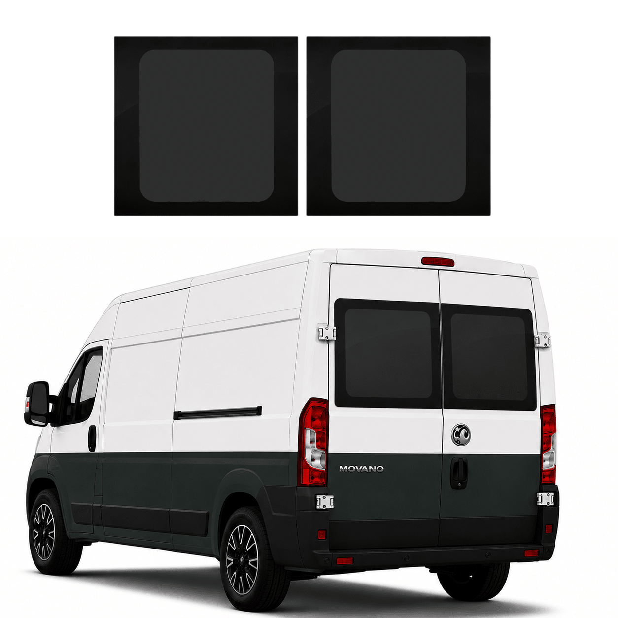 Boxer / Relay / Ducato / Movano Barn Door Privacy Glass – Pair