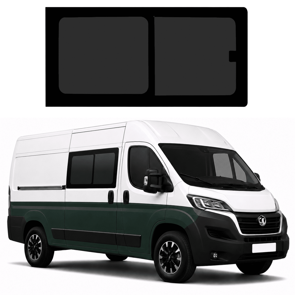 Boxer / Relay / Ducato / Movano Front Sliding Privacy Glass – Driver Side