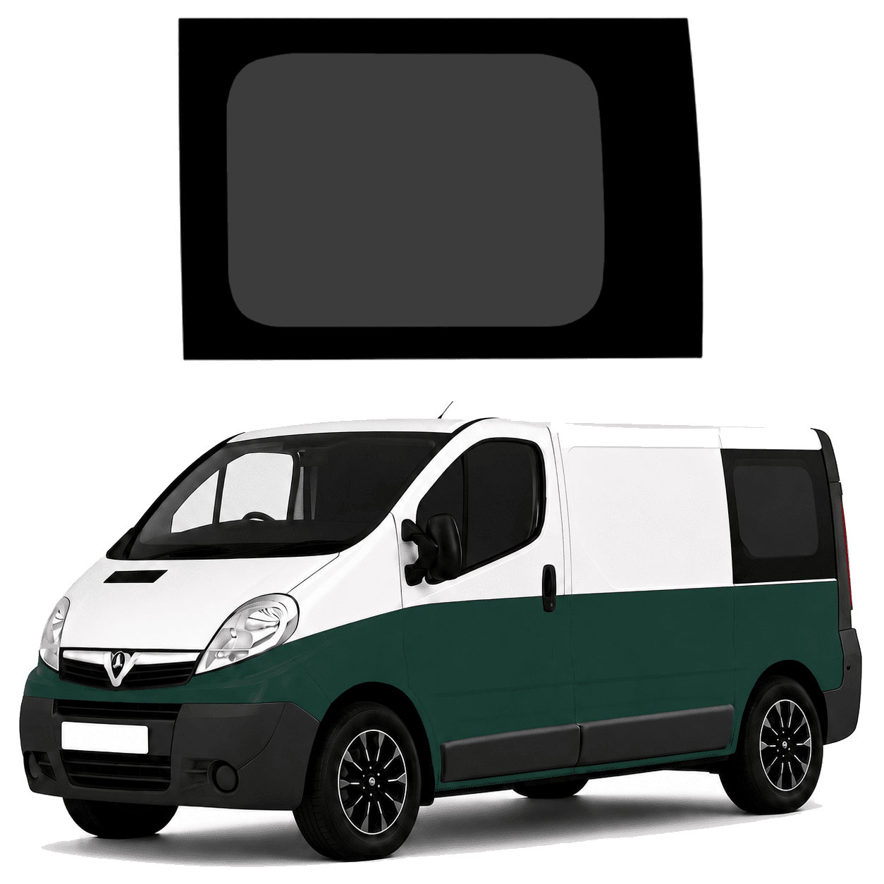 Vivaro / Trafic / Primastar  (2001–2014) Rear Quarter Fixed Privacy Glass – Passenger Side SWB